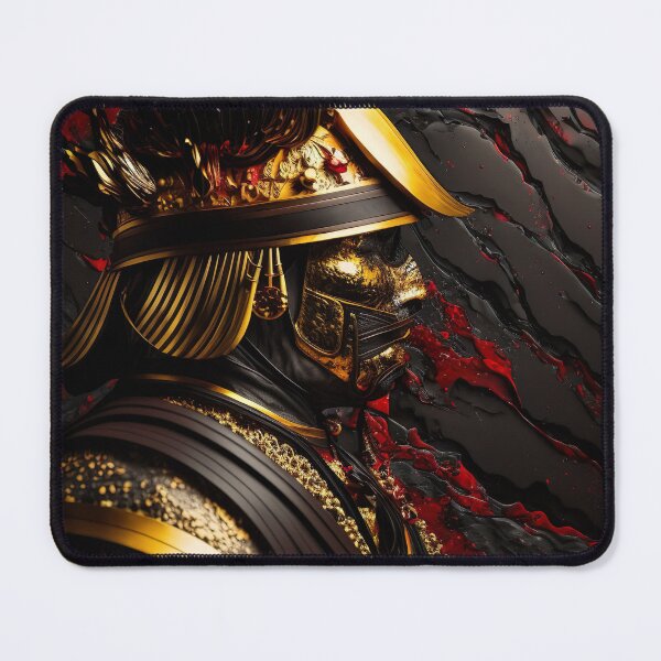 Item preview, Samurai Warrior Clad In Gold Armour | Molten Background designed and sold by Quanisverse.