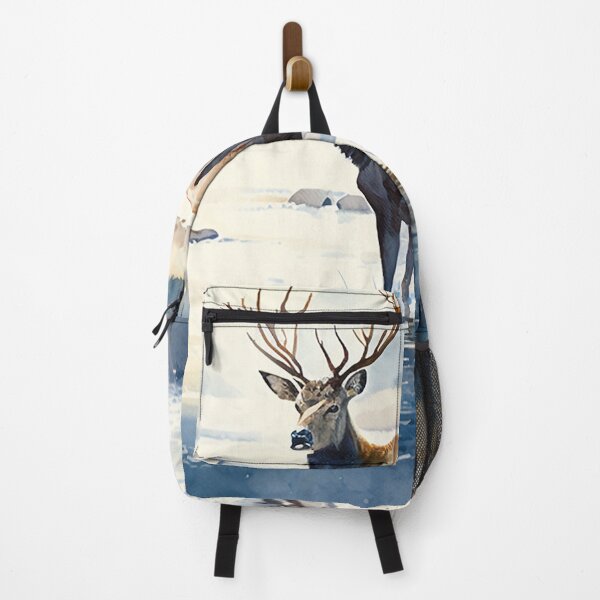 Item preview, deer on river watercolor designed and sold by shokA Design.
