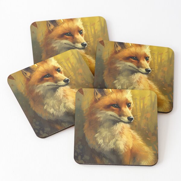 Item preview, Red fox painting designed and sold by pietrofoto.