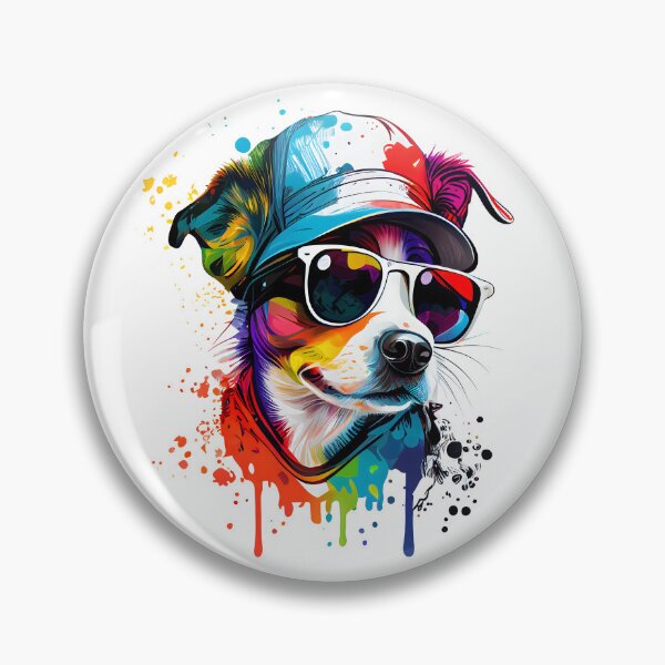 Artikelvorschau, Farbenfroher cooler Jack Russell Terrier Hund mit Sonnenbrille und Cap four entworfen und verkauft von MLArtifex.