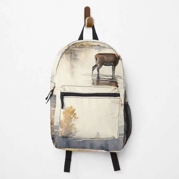 Item preview, deer on river watercolor designed and sold by shokA Design.