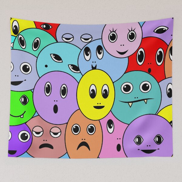 Item preview, Smiley Faces Expression Pattern designed and sold by Anna Lemos.