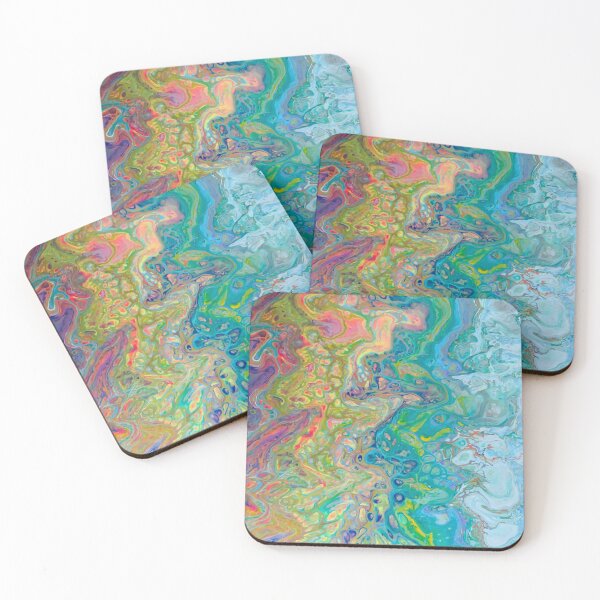 Item preview, Colorful ocean acrylic pour art designed and sold by baksuart.