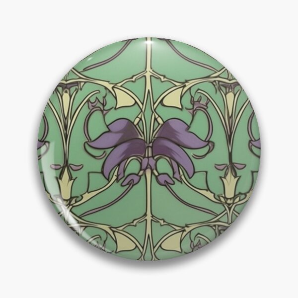 Item preview, purple and green floral art deco design designed and sold by Amanda Devil.