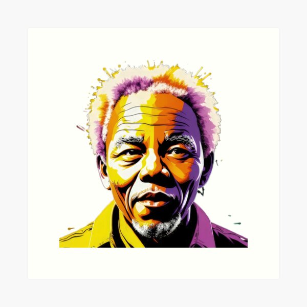 Nelson Mandela Canvas Artwork by Professor Foolscap