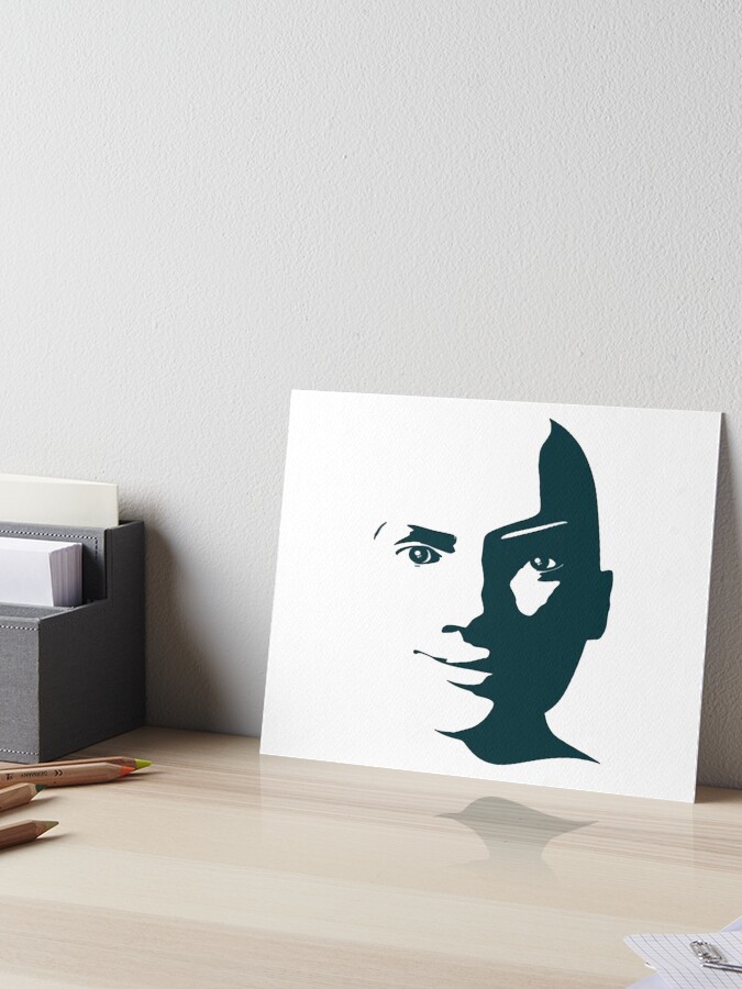 face shadow Art Board Print