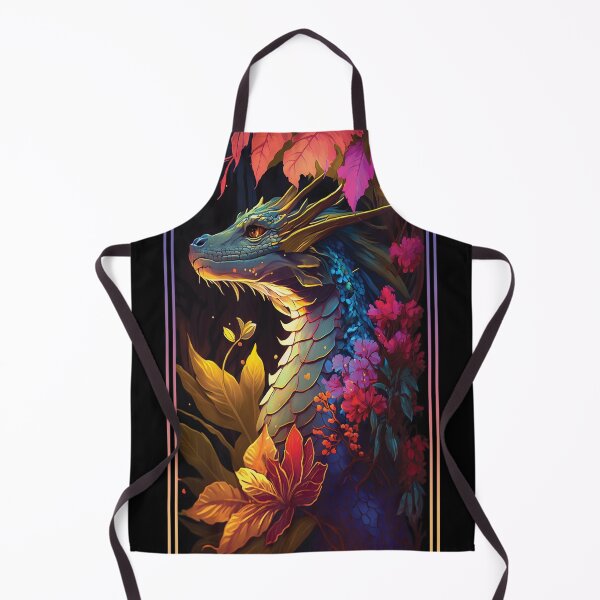 Item preview, Dragon Vibrant Tropical Flower Tall Digital Oil Painting Portrait 4 designed and sold by arthouseflunky.