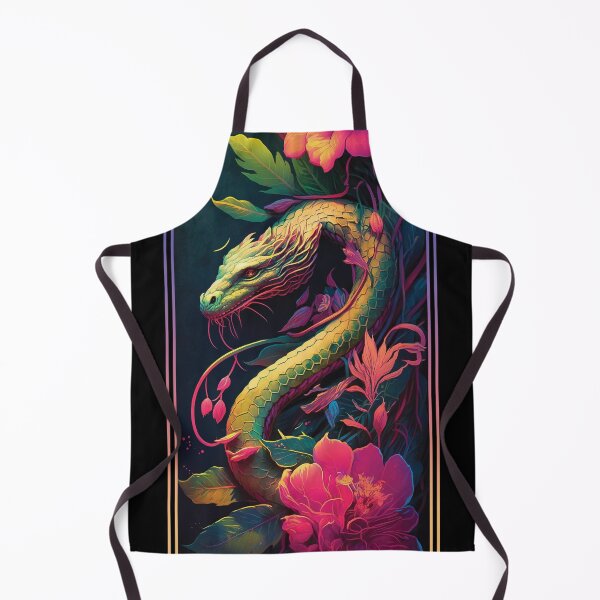 Item preview, Dragon Vibrant Tropical Flower Tall Digital Oil Painting Portrait 5 designed and sold by arthouseflunky.