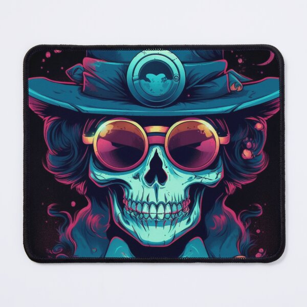 Item preview, Whimsical Psychedelic Skull Madhatter Skeleton Art Graphic Design V.29 designed and sold by Pexelpanoramas.