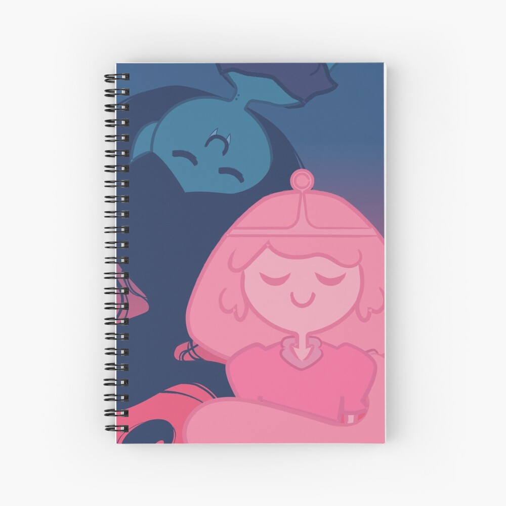 Marceline and Bubblegum - pink and blue Spiral Notebook