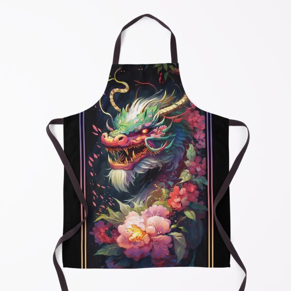 Item preview, Dragon Vibrant Tropical Flower Tall Digital Oil Painting Portrait 6 designed and sold by arthouseflunky.