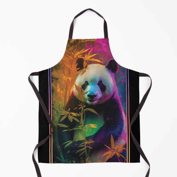 Item preview, Panda Vibrant Tropical Flower Tall Digital Oil Painting Portrait 3 designed and sold by arthouseflunky.