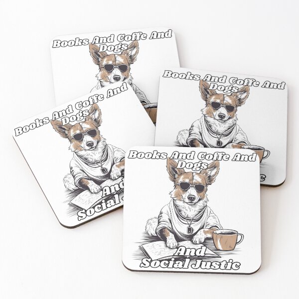 Item preview, Books And Coffe And Dogs And Social Justic #2 designed and sold by ImprintPro.