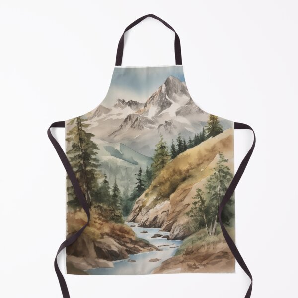 Item preview, Mountain Stream Watercolor Painting designed and sold by frogg136.