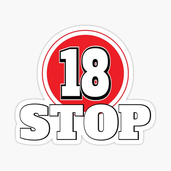 Item preview, No Admittance for Minors - Restricted to Eighteen and Over designed and sold by ProhibitionStickers.