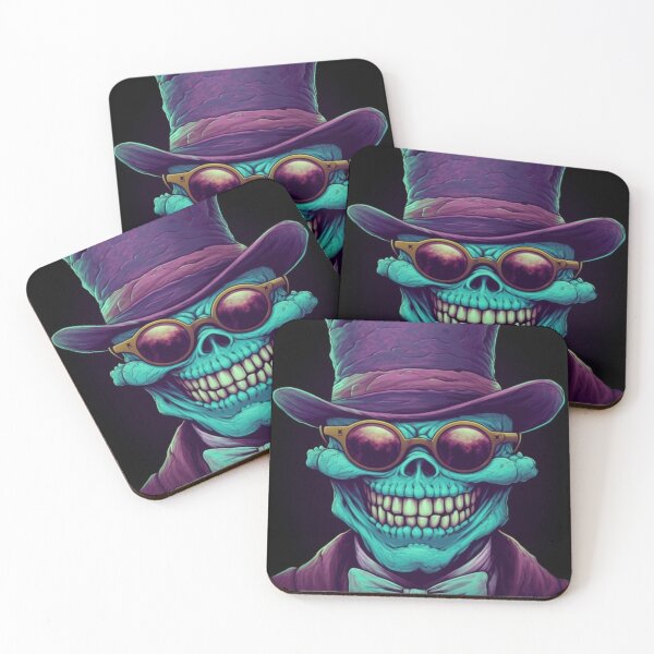 Item preview, Whimsical Psychedelic Skull Madhatter Skeleton Art Graphic Design V.36 designed and sold by Pexelpanoramas.