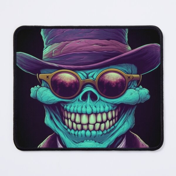Item preview, Whimsical Psychedelic Skull Madhatter Skeleton Art Graphic Design V.36 designed and sold by Pexelpanoramas.