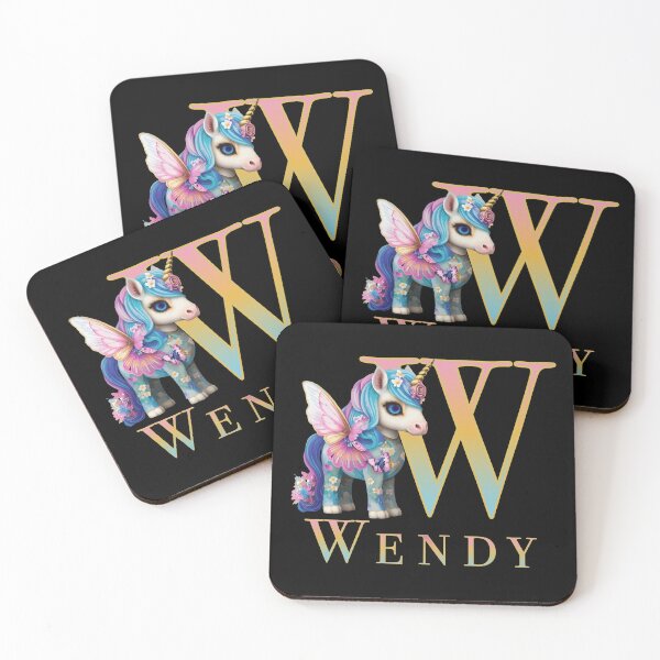 Item preview, Wendy name with a cute unicorn designed and sold by Lubellebubble20.