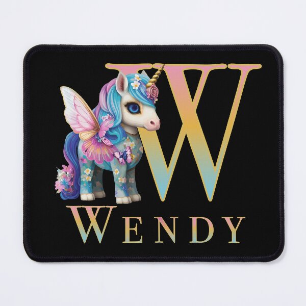 Item preview, Wendy name with a cute unicorn designed and sold by Lubellebubble20.
