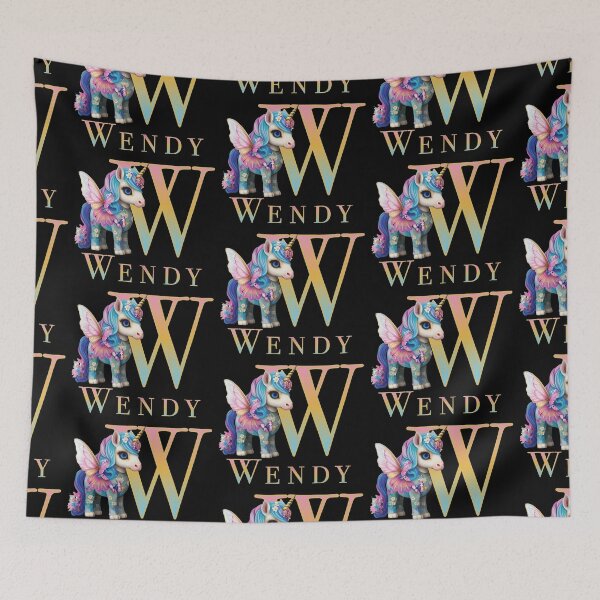Item preview, Wendy name with a cute unicorn designed and sold by Lubellebubble20.