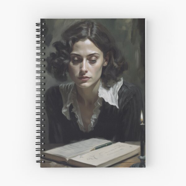 Item preview, Dark Academia Aesthetic Art With a Woman Reading designed and sold by Vibrational Canvas.