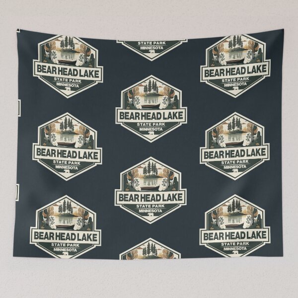 Item preview, Bear Head Lake State Park Minnesota Travel Art Badge designed and sold by KrisSidDesigns.