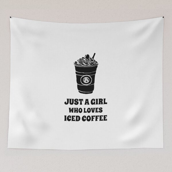 Artikelvorschau, Nur ein Mädchen, das Eiskaffee liebt entworfen und verkauft von Harmonick-Tees.