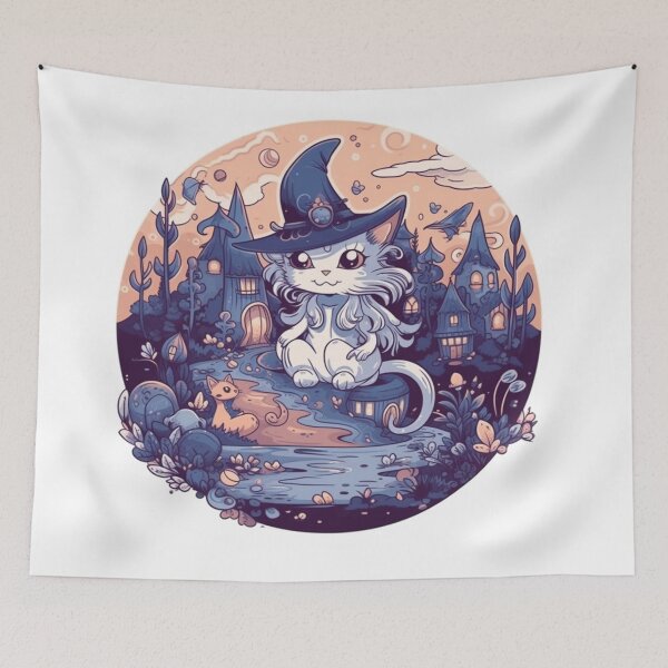 Item preview, Cute Cat Witcher - Kawaii Style designed and sold by KarolloBrand.