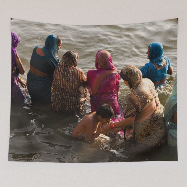 Item preview, Women bathing in the holy river Ganges in India designed and sold by GDDO.