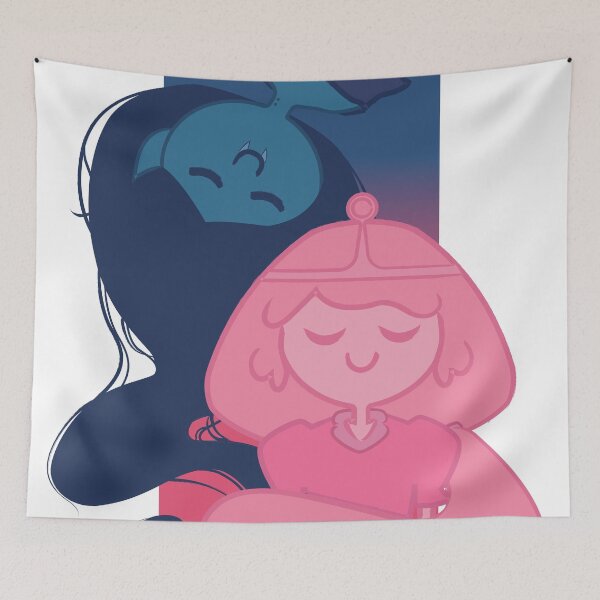 Item preview, Marceline and Bubblegum - pink and blue stripe designed and sold by merfolk.