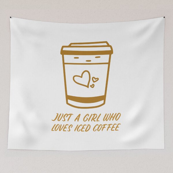 Artikelvorschau, Nur ein Mädchen, das Eiskaffee liebt entworfen und verkauft von Harmonick-Tees.