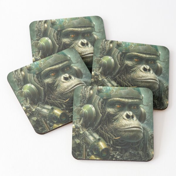 Item preview, Biomechanical Steampunk Ape 2 designed and sold by Earth Celebration Designs.
