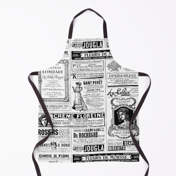 Item preview, victorian newspaper antique french black white designed and sold by Gossip Rag.