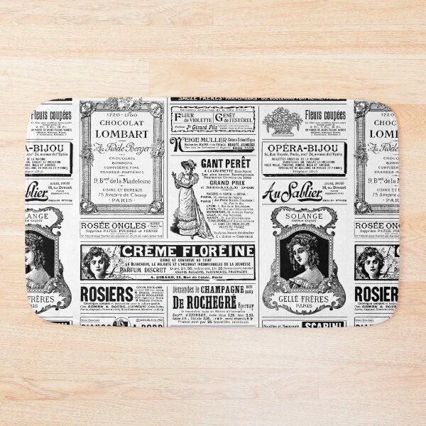 Item preview, victorian newspaper antique french black white  designed and sold by Gossip Rag.