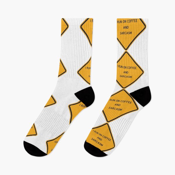 Item preview, I RUN ON COFFEE AND SARCASM - road sign  designed and sold by szymontravels.