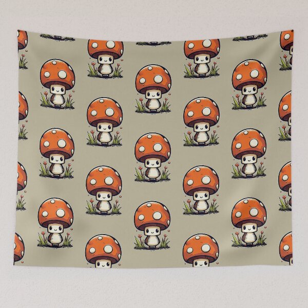 Item preview, cute kawaii colorful mushroom designed and sold by Quiki.