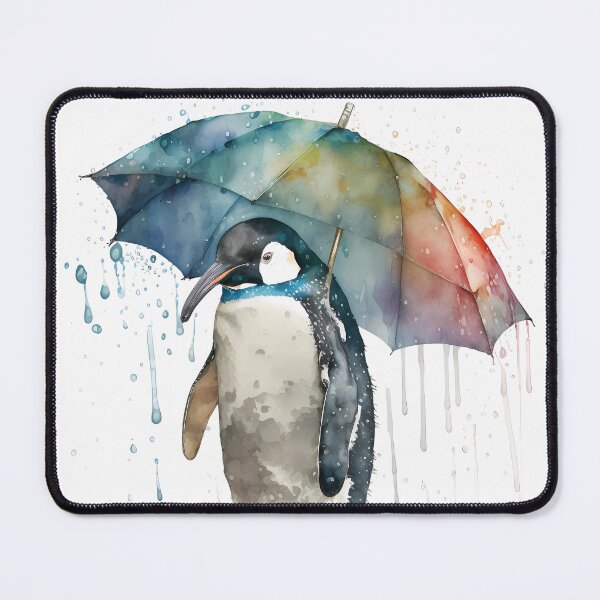 Item preview, Watercolor penguin with umbrella designed and sold by SMILE88.