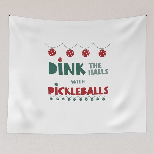 Item preview, Christmas Pickleball Pun Dink the Halls with Pickleballs designed and sold by whyitsme.