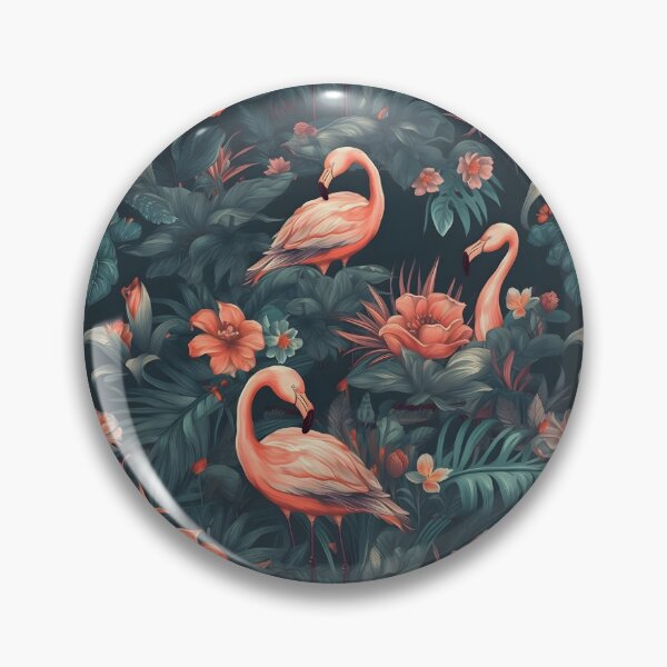Item preview, Flamingo jungle style pattern designed and sold by FuschDesigns.