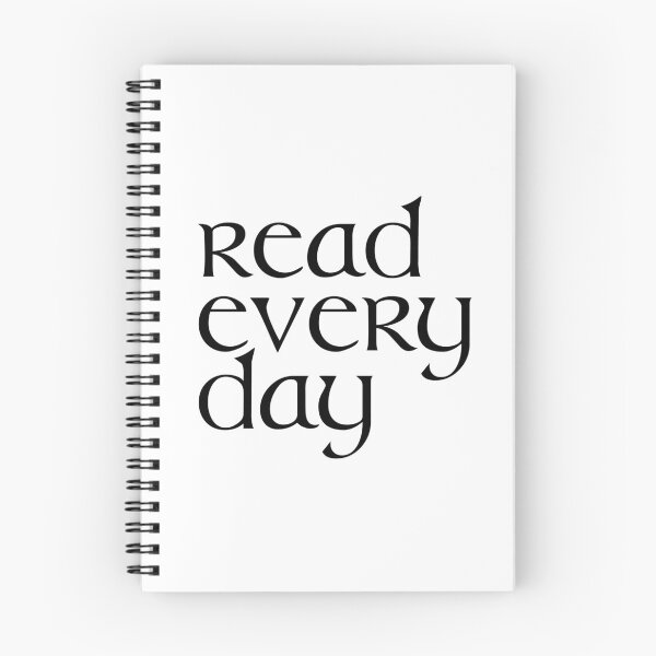 Item preview, Read every day, white background, bookworm slogan designed and sold by ArtPau.