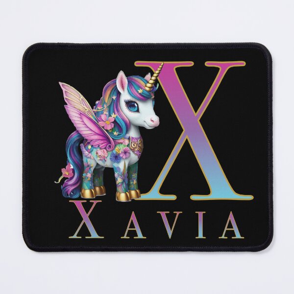 Item preview, Xavia name with a cute unicorn designed and sold by Lubellebubble20.