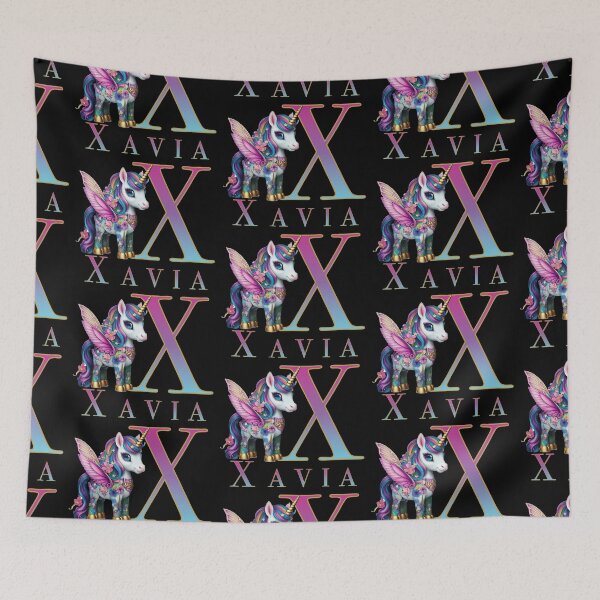 Item preview, Xavia name with a cute unicorn designed and sold by Lubellebubble20.