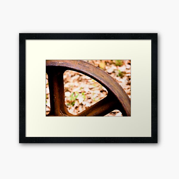 Old wheel Framed Art Print
