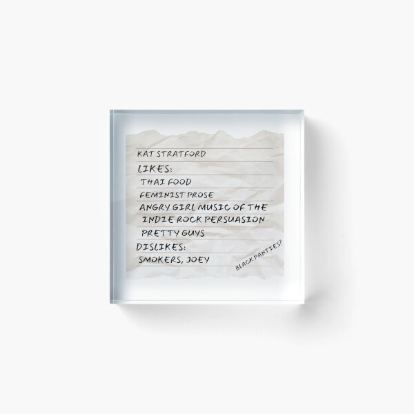 Item preview, 10 Things I Hate About You Note designed and sold by eldrury.