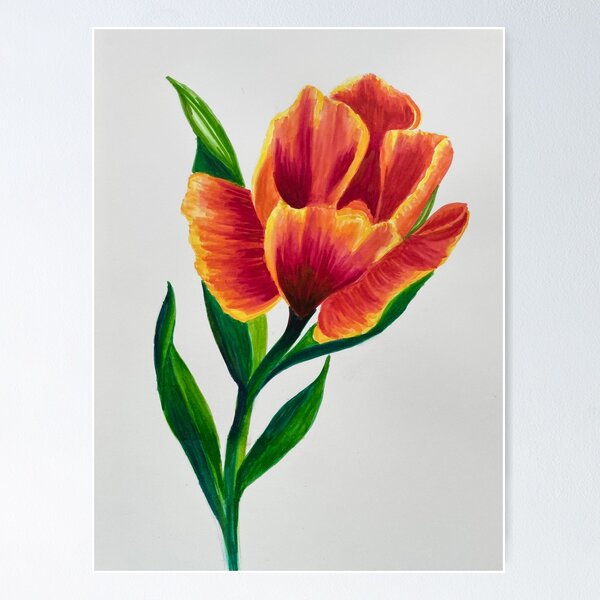 Item preview, Variegated Orange Tulip designed and sold by Elaine Rittler.