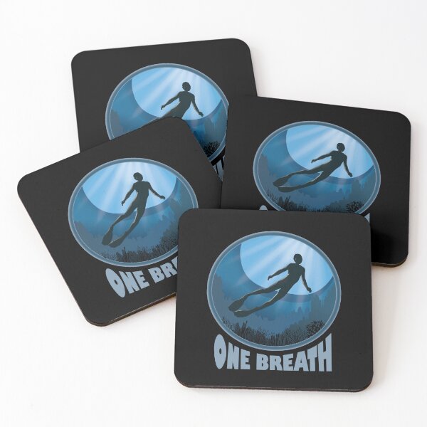 Item preview, One Breath Apnoe Freedive - The Ocean Is Calling designed and sold by TheInkElephant.