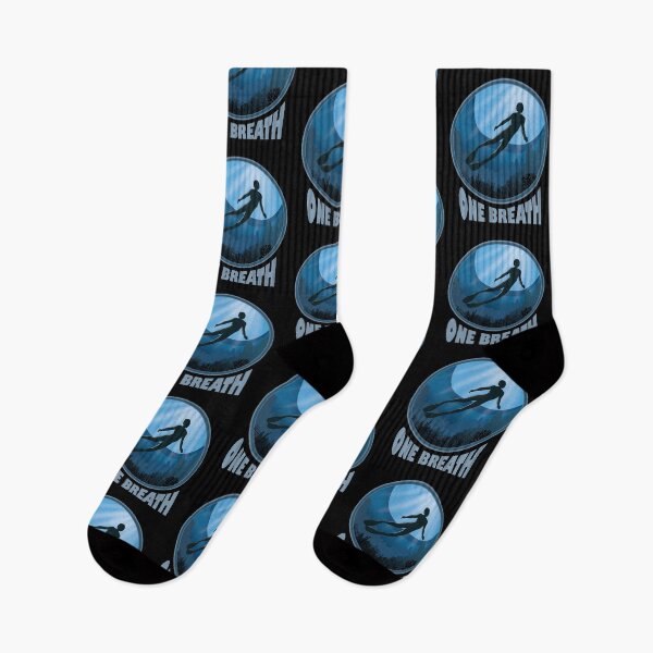 Item preview, One Breath Apnoe Freedive - The Ocean Is Calling designed and sold by TheInkElephant.