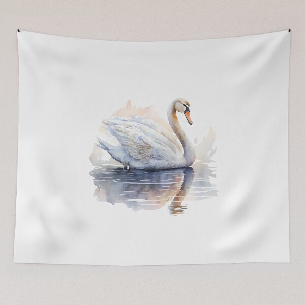 Item preview, Stunning Swan Watercolour Portrait designed and sold by Adios65.