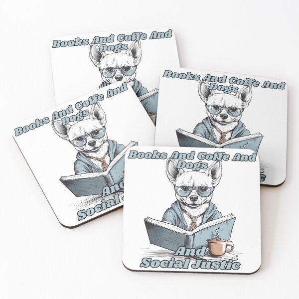 Item preview, Books And Coffe And Dogs And Social Justic #3 designed and sold by ImprintPro.