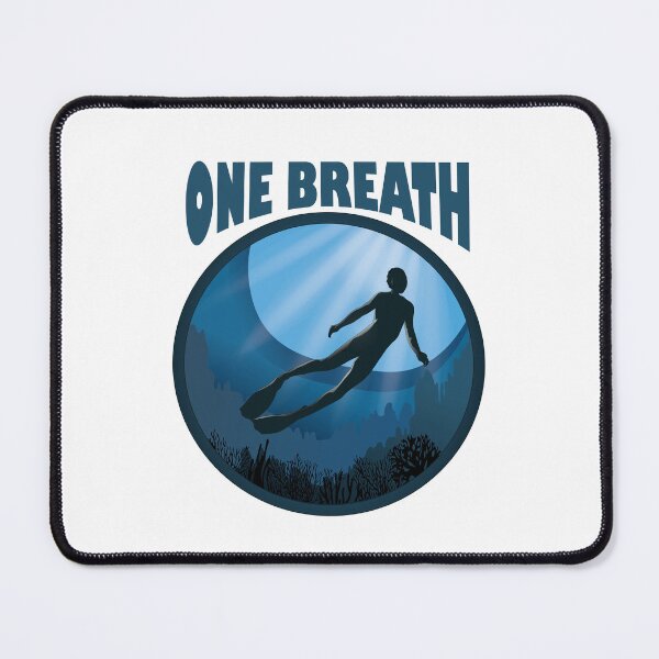 Item preview, One Breath Apnoe Freedive - The Ocean Is Calling designed and sold by TheInkElephant.